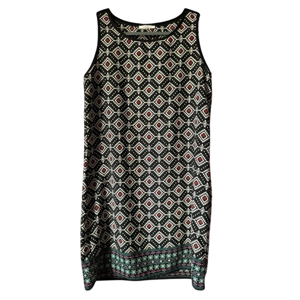AMBER BLUE women’s sleeveless patterned shift dress